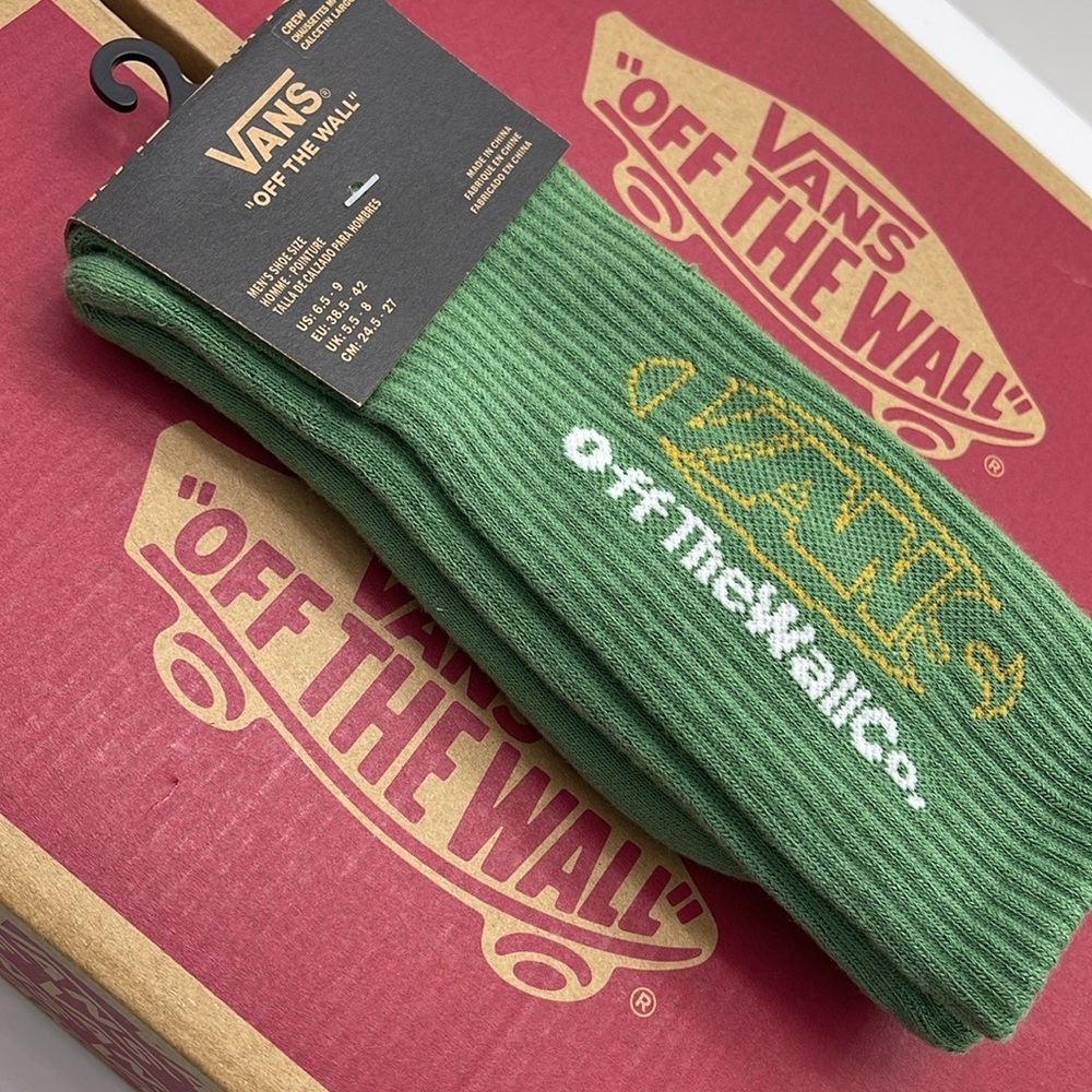 Vans Green Ribbed Crew Socks - Picture 13 of 16